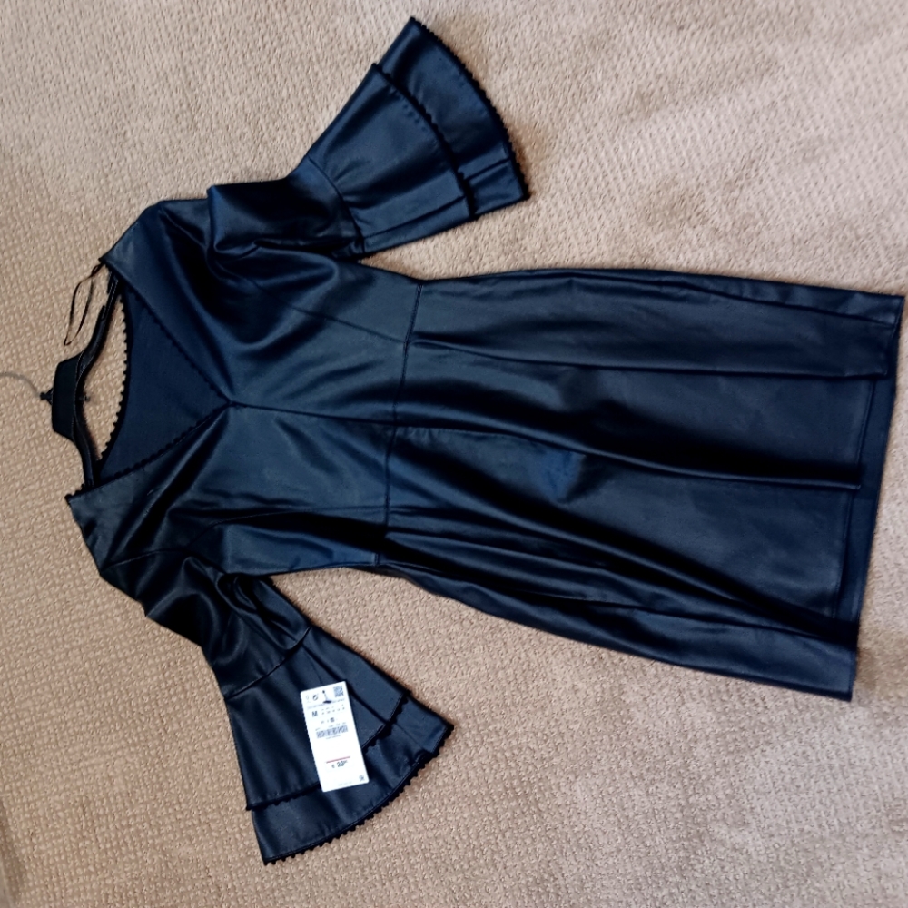 Faux Leather Dress
